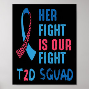 Ihr Kampf ist unser Kampf gegen Diabetes Bewusstse Poster