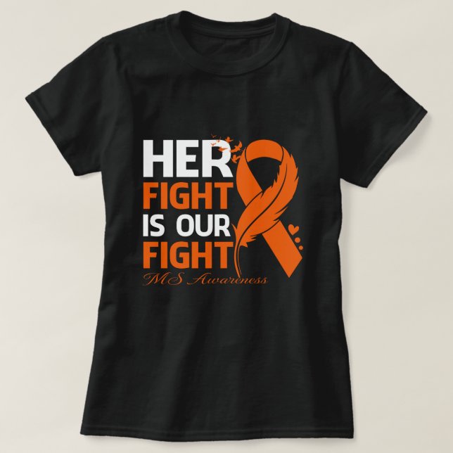 Ihr Kampf ist unser Kampf MS AWARENESS Ribbon Feel T-Shirt (Design vorne)