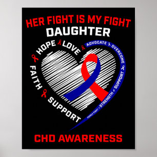 Ihr Kampf Tochter CHD Bewusstsein Herzkrankheit Gr Poster
