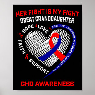 Ihr Kampf Ur-Enkelin CHD Bewusstsein Herz Poster