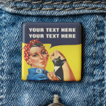 Ihr Katze macht es Rosie The Riveter Feminist<br><div class="desc">Ihr Katzen macht es Rosie Der Feministerknopf - Dieser sensationelle Knopf/Abzeichen hat ein Design, das auf dem uber coolen "Wir können es tun!" basiert. Amerikanische Propagandaposter. In Verbindung mit Rosie ist der Riveter, der während des Zweiten Weltkriegs maßgeblich an der Bewegung von Frauen in die bezahlte Arbeitskraft in der Industrie...</div>
