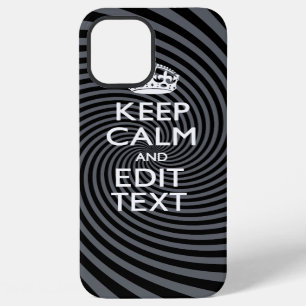 Ihr Keep Calm Text auf Classy Swirl Dekor iPhone Hülle