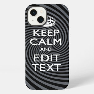 Ihr Keep Calm Text auf Classy Swirl Dekor iPhone 13 Hülle