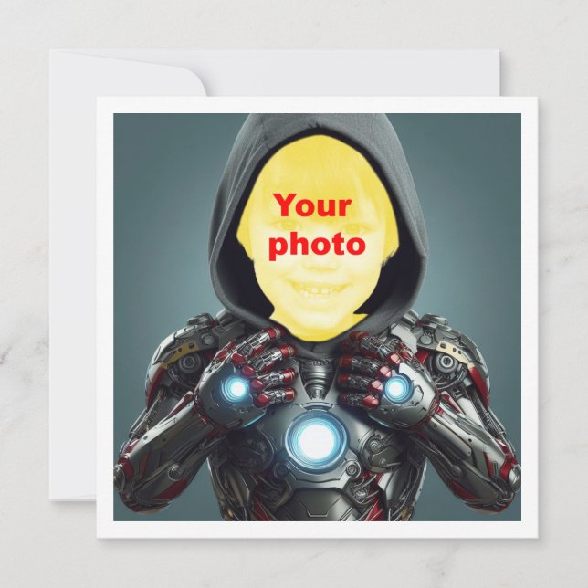 Ihr Kind als Superheld, benutzerdefinierte Superhe Karte (Vorderseite)