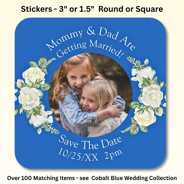 Ihr Kind Foto Mama Vater Verheiratet Quadratischer Aufkleber (Von Creator hochgeladen)