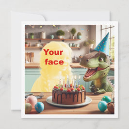 Ihr Kind mit Dinosaurier, Dinosaurier Geburtstag,  Karte