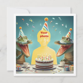 Ihr Kind mit Krokodilen, Krokodil-Geburtstagsparty Karte