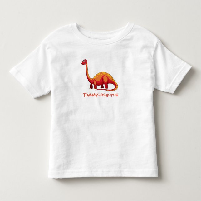 Ihr Kind Name Dinosaur Design Kleinkind T - Shirt (Vorderseite)