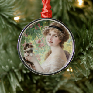 Ihr kleines Kätzchen  Ornament Aus Metall