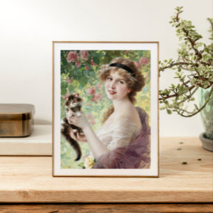 Ihr kleines Kätzchen von Emile Vernon Fotodruck