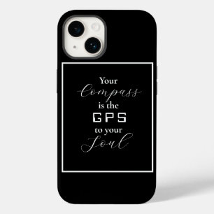"Ihr Kompass ist das GPS für Ihr Soul" Phrase Case-Mate iPhone 14 Hülle