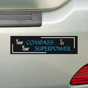 "Ihr Kompass ist Ihre Supermacht" Autoaufkleber
