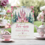 Ihr königlicher 5-er-Rosa Burgwald Geburtstag Einladung<br><div class="desc">Ihr königlicher 5-ness-Rosa Burgwald Geburtstag Einladung Mis Quince 15 Anos,  16. Geburtstag Pink Castle Green Forest Matte Rose Gold</div>