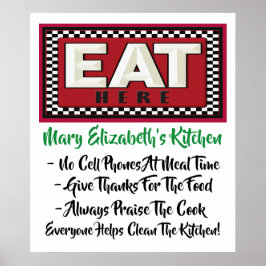 Ihr Küchenregelplakat Poster