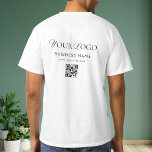 Ihr langes Unternehmen Logo QR Code Scan Text T-Shirt<br><div class="desc">Werben Sie mit diesem stilvollen T - Shirt mit individuellem Logo,  QR Code & Text für Ihr Unternehmen. Fügen Sie einfach Ihre Daten hinzu,  indem Sie auf "Personalisieren" klicken.</div>