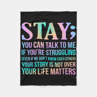 Ihr Leben ist glücklich Selbstmordbewusstsein Unte Fleecedecke