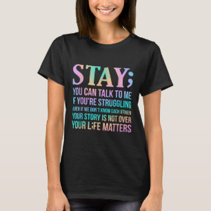 Ihr Leben ist glücklich Selbstmordbewusstsein Unte T-Shirt