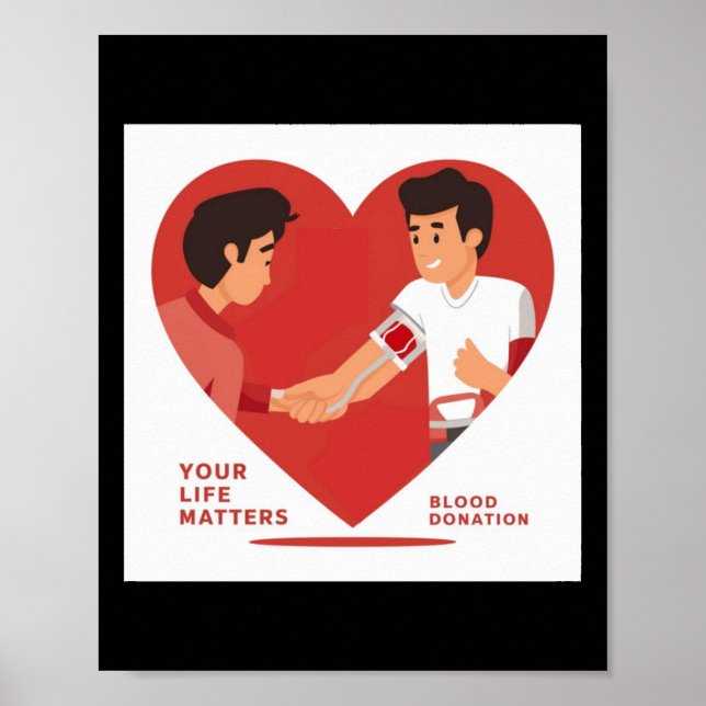 Ihr Leben S - Blutspendeaufkleber Poster (Vorne)