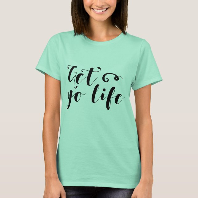 Ihr Leben Typografie T-Shirt (Vorderseite)