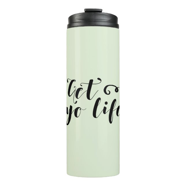 Ihr Leben Typografie Thermosbecher (Vorderseite)