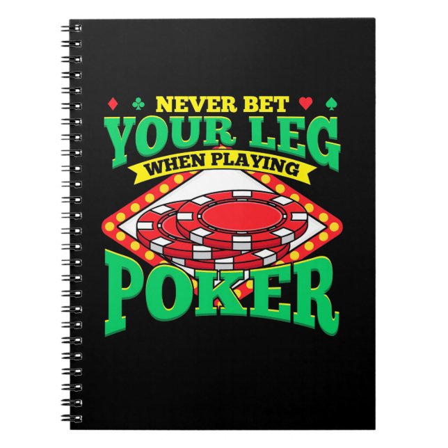 Ihr Leg beim Poker Notizblock (Vorderseite)