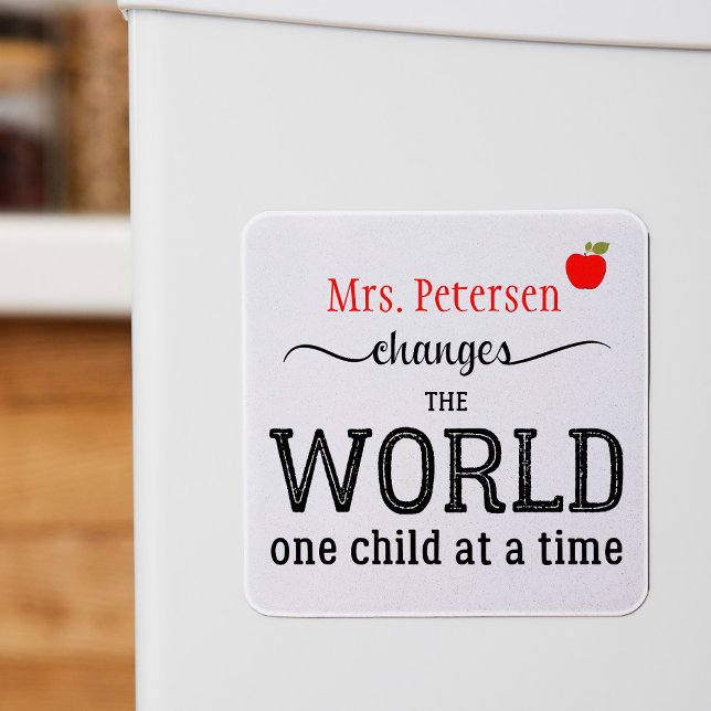 Ihr Lehrername Typografie-Zitat Magnet (Von Creator hochgeladen)