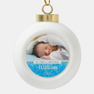 Ihr Lieblings-Baby-Foto Keramik Kugel-Ornament