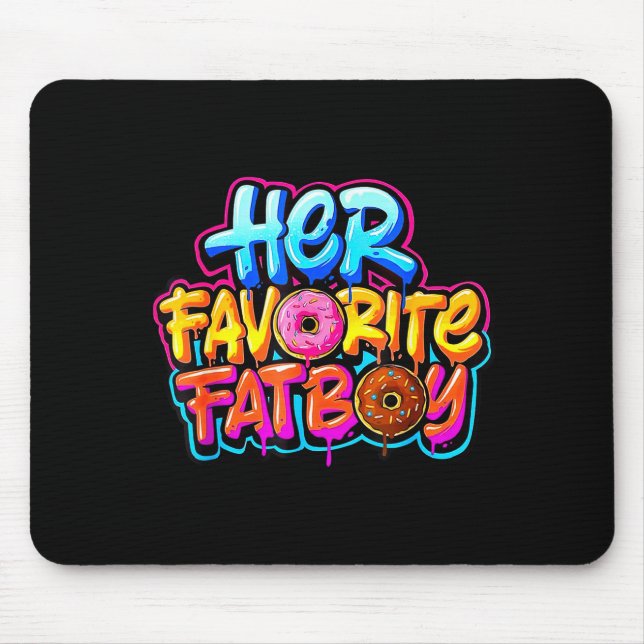 Ihr Lieblings-Fettwanst-Lustiger-Donut-Liebhaber-H Mousepad (Vorne)