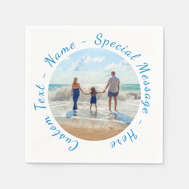 Ihr Lieblings-Foto Napkins mit benutzerdefiniertem Serviette (Vorderseite)