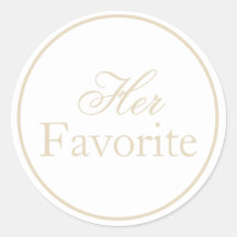 Ihr Lieblings-Hochzeit-Aufkleber Beige Elfenbein K