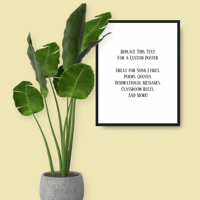 Ihr Lieblingsangebot Einfach Schwarz auf Weiß Poster (Von Creator hochgeladen)