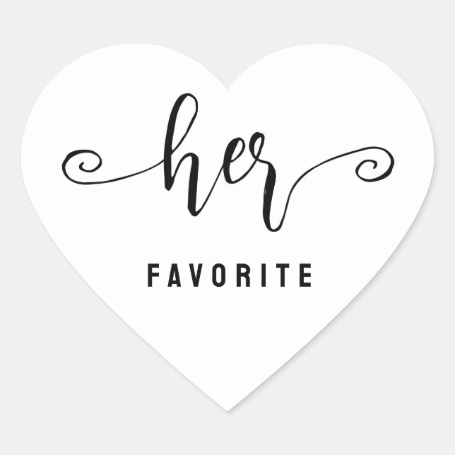 Ihr Lieblingsticker für das Hochzeitsherz Herz-Aufkleber (Vorderseite)
