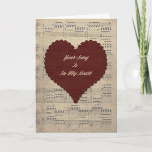 Ihr Lied Valentinstag Karte