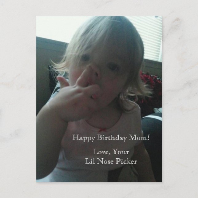 Ihr Lil Nose Picker Postkarte (Vorderseite)