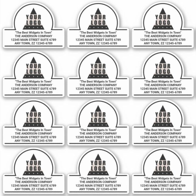 Ihr Logo 12 Promo Adresse Kontaktaufnahme Vinyl sc Aufkleber (Vorderseite)
