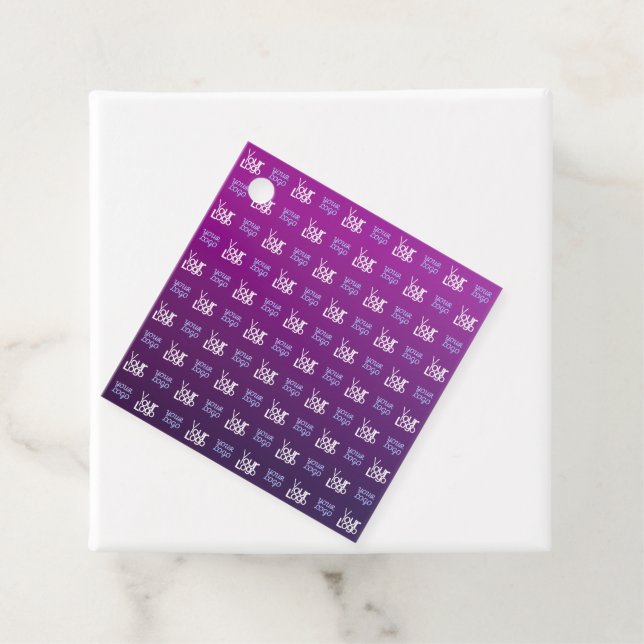 Ihr Logo | 2 Hochgeladene Bilder oder Firmenlogos Geschenkanhänger (Beispiel)