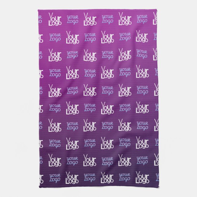 Ihr Logo | 2 Hochgeladene Bilder oder Firmenlogos Geschirrtuch (Vertikal)