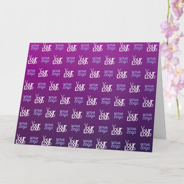 Ihr Logo | 2 Hochgeladene Bilder oder Firmenlogos Karte (Orchidee)