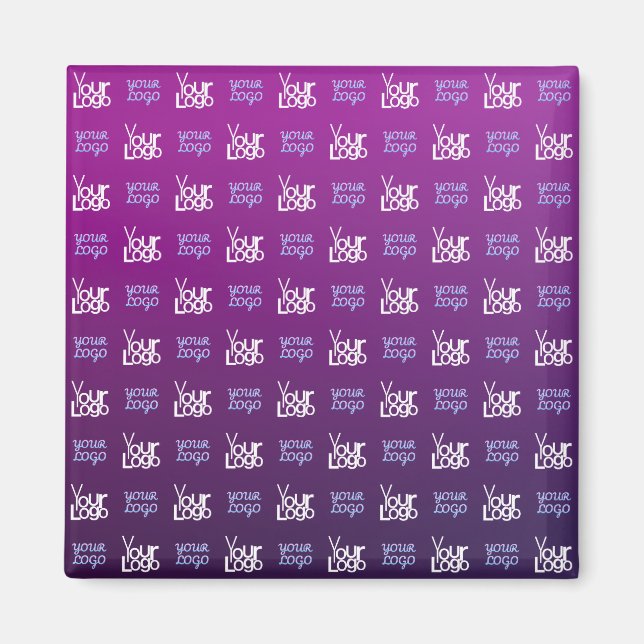 Ihr Logo | 2 Hochgeladene Bilder oder Firmenlogos Magnet (Vorne)