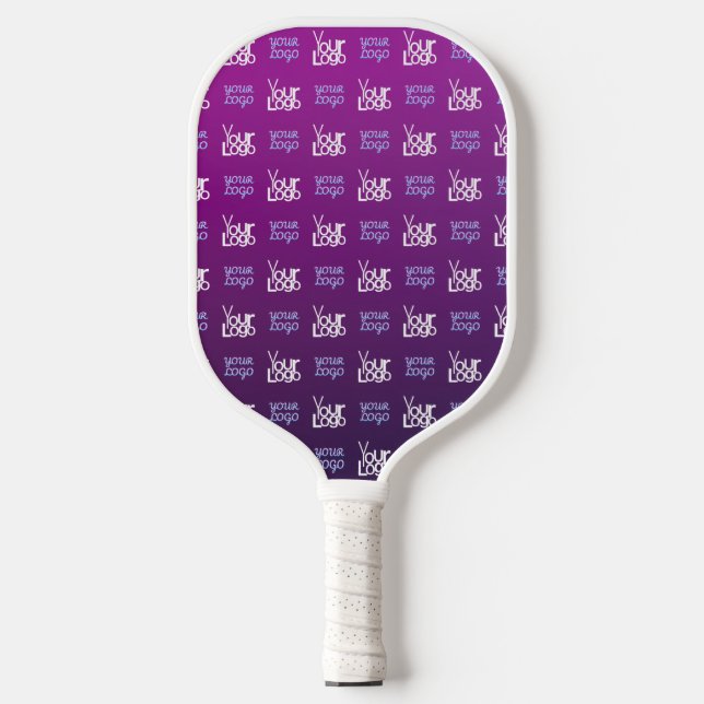 Ihr Logo | 2 Hochgeladene Bilder oder Firmenlogos Pickleball Schläger (Vorderseite)