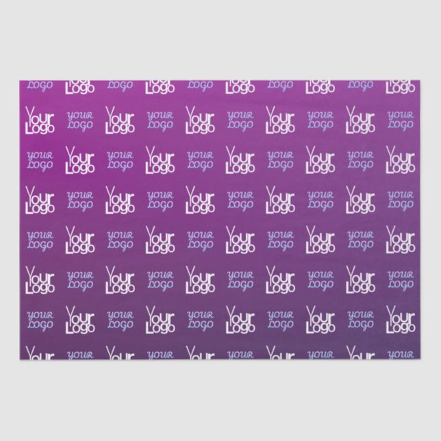 Ihr Logo | 2 Hochgeladene Bilder oder Firmenlogos Seidenpapier (Vorderseite)