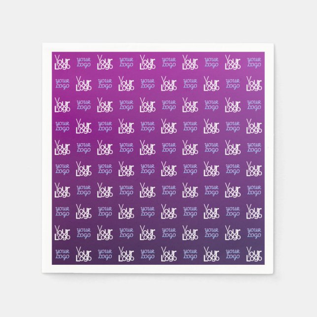 Ihr Logo | 2 Hochgeladene Bilder oder Firmenlogos Serviette (Vorderseite)