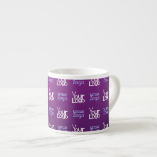 Ihr Logo 2 hochgeladene Bilder oder Geschäftslog Espressotasse
