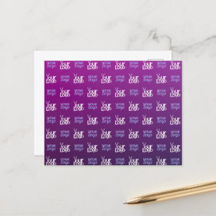 Ihr Logo 2 hochgeladene Bilder oder Geschäftslog Postkarte