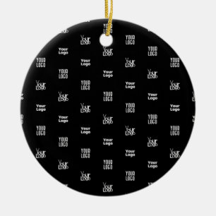 Ihr Logo 3 Logo-Musterdesign editierbar Schwarz Keramik Ornament