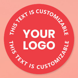 Ihr Logo/alle hochgeladenen Bilder und Rundschreib Runder Aufkleber