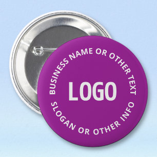 Ihr Logo & anpassbarer Text Purpur Violett Button