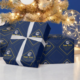 Ihr Logo & anpassbares Design Template Geschenkpapier