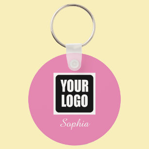 Ihr Logo/Art/Foto, Name des Drehbuchs, Rosa Schlüsselanhänger