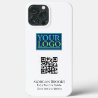 Ihr Logo/Art/Foto, QR-Code, Name/Info zu Weiß